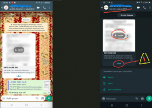 Modus Penipuan Phisinging Terbaru Klik “Tombol View” Via WhatsApp bank BNI
